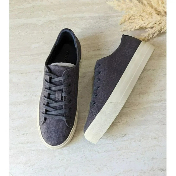 NIB Vince Heaton Women's Blue Coastal Fabric Sneaker Size 6.5 M (MSRP $230) - Picture 3 of 8